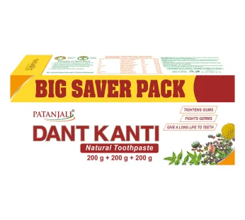 PATANJALI TOOTHPASTE 200GRAM X 3PC (FAMILY PACK)