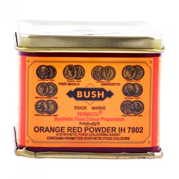 BUSH ORANGE RED FOOD COLOUR 100GM